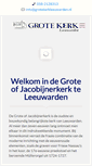 Mobile Screenshot of grotekerkleeuwarden.nl