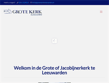 Tablet Screenshot of grotekerkleeuwarden.nl